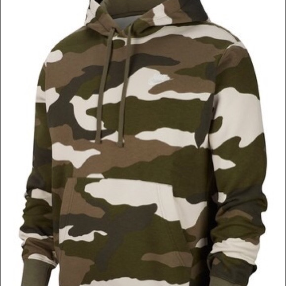 nike camo club hoodie